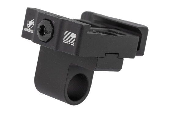 Aluminum Harris-S swivel bipod adapter with black anodized finish